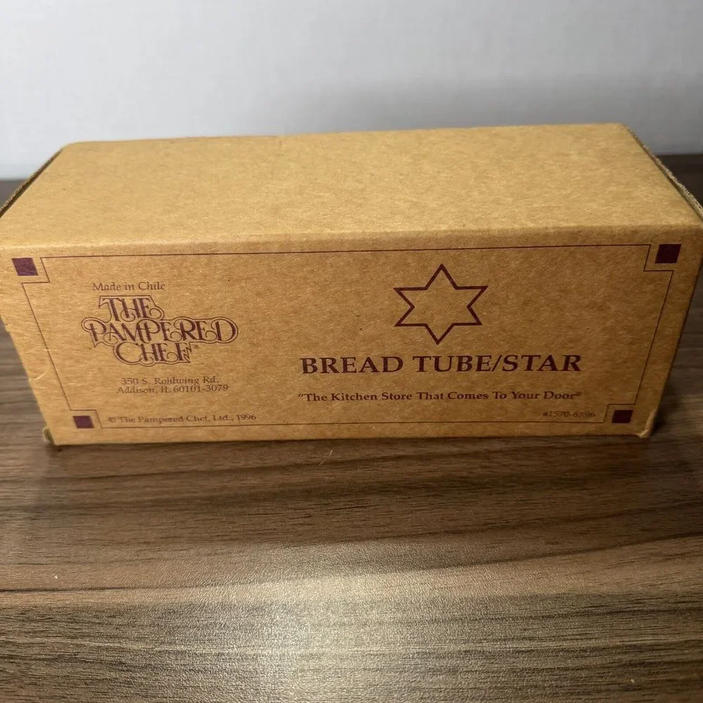 The Pampered Chef Bread Tube Star Design #1570-6/96 1996 New Sealed In‎ Box
